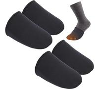 Chaufferette Pieds 2 Paires Chauffe Orteils, 3mm d'Épaisseur Toe Warmer, Unisese Chauffe-Pieds, Protection d'Orteils, Noir Couvre Orteils pour Ski, Escalade, Cyclisme, Course à Pied, Randonnée