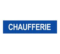 Chaufferie Bleu - 29x7cm - Sticker/Autocollant