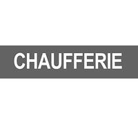 CHAUFFERIE GRIS - 15x3.5cm - Autocollant/Sticker