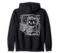 Chauffeur de Bus Kawaii en Forme de Chat Transports publics Sweat à Capuche