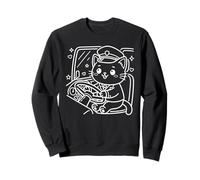 Chauffeur de Bus Kawaii en Forme de Chat Transports publics Sweatshirt