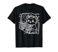 Chauffeur de Bus Kawaii en Forme de Chat Transports publics T-Shirt