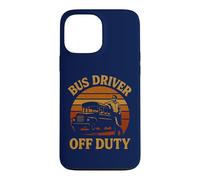 Chauffeur de Bus Off Duty Last Day School Retro Sunset Style années 70 Coque pour iPhone 13 Pro Max