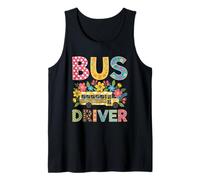 Chauffeur de Bus Scolaire Boho Floral Leopard pour la rentrée Scolaire Débardeur