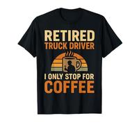 Chauffeur de camion à la retraite, amateur de café, style vintage T-Shirt