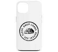 Chauffeur de Camion Long courrier Eat Sleep Drop Loads Repeat Trucker Coque pour iPhone 13