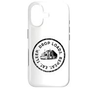 Chauffeur de Camion Long courrier Eat Sleep Drop Loads Repeat Trucker Coque pour iPhone 17