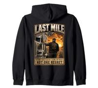 Chauffeur de Camion retraité Last Mile Big Rig Trucker Retraite Sweat à Capuche