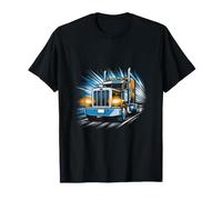 Chauffeur de Camion Trucker Speed Halftone Action Art T-Shirt
