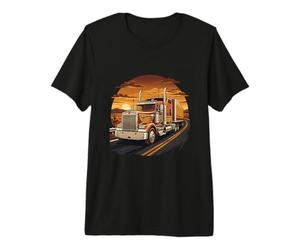 Chauffeur de Semi-remorque Vintage Retro Trucker Funny T-Shirt Haut de Gamme
