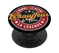 Chauffeur De Taxi Homme Mythe Légende Cadeau Humour Taxi PopSockets PopGrip Adhésif