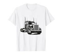 Chauffeur Semi-Camion T-Shirt Graphique avec Valeur, Homme, Blanc, L