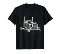 Chauffeur Semi-Camion T-Shirt Graphique avec Valeur, Homme, Noir, S