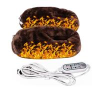 Chauffeurs chauffants chauffés USB pour femmes et hommes - Chaussures intérieures d'hiver pour pieds chauds - Pantres chaudes avec une semelle non glissante et doucement ces pantoufles chauffées peuve