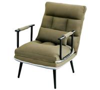 Chauffeuse 1 Place Adulte Dossier Réglable sur 5 Niveaux Fauteuil Lit 1 Place Convertible Adulte Amovible et Lavable Tissu en Maille Convient pour Les Invités, Les Études(Green,180 * 55 * 52cm)