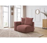 Chauffeuse 1 place avec accoudoir pour canapé modulable VOLTAIRE rose angle gauche BOBOCHIC 1 places Angle gauche Rose