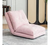 Chauffeuse 1 Place avec Dossier, Canapé Lit Convertible et Pliable, Chaise de Sol Portable pour Salon, Balcon, Chambre, Rangement Facile