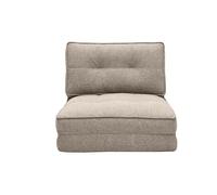 Chauffeuse 1 place convertible en tissu taupe SALLY