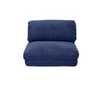 Chauffeuse 1 place convertible en tissu velours côtelé bleu foncé SPENCER