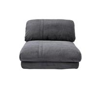 Miliboo Chauffeuse 1 Place Convertible en Tissu Velours côtelé Gris foncé Spencer