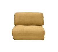 Chauffeuse 1 place convertible en tissu velours côtelé jaune curry SPENCER