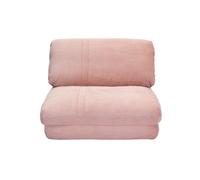 Chauffeuse 1 place convertible en tissu velours côtelé rose SPENCER