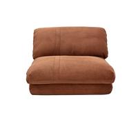 Chauffeuse 1 place convertible en tissu velours côtelé terre brûlée SPENCER