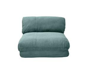 Chauffeuse 1 place convertible en tissu velours côtelé vert céladon SPENCER