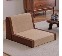 Chauffeuse 1 Place Pliable, Chaise de Sol avec Dossier, Coussin et Siège de Méditation Zen pour Balcon, Baie Vitrée et Salon