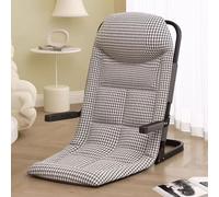 Chauffeuse 1 Place Portable et Réglable, Chaise de Sol pour Adultes, Fauteuil de Lit avec Coussins, pour Lire, Se Détendre Entre Amis Ou Travailler Confortablement