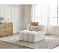 Chauffeuse 1 place pour canapé modulable ANNECY tissu bouclette blanc BOBOCHIC 1 places Blanc