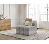 Chauffeuse 1 place pour canapé modulable ANNECY tissu bouclette gris clair BOBOCHIC 1 places Gris clair