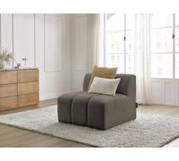 Chauffeuse 1 place pour canapé modulable ANNECY tissu bouclette marron BOBOCHIC 1 places Marron