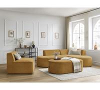 Chauffeuse 1 place pour canapé modulable ROUSSEAU tissu texturé jaune BOBOCHIC 1 places Jaune