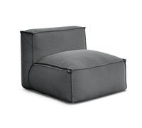 Chauffeuse 1 place sans accoudoir avec bâche de protection pour canapé de jardin modulable BIARRITZ noir BOBOCHIC Noir