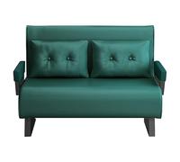 Chauffeuse 1 Places Convertible Adulte avec Dossier Réglable en 6 Positions Canapé Lit Convertible avec Matelas en Mousse pour Balcon, Bureau, Bureau(Green,185 * 100 * 26cm)
