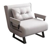 Chauffeuse 1 Places Convertible Adulte avec Dossier Réglable en 6 Positions Canapé Lit Convertible avec Matelas en Mousse pour Balcon, Bureau, Bureau(Khaki,185 * 80 * 26cm)