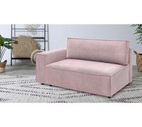 Chauffeuse 2 places avec accoudoir pour canapé modulable NIHAD tissu velours côtelé violet angle gauche BOBOCHIC 2 places Angle gauche Violet