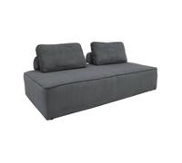 Chauffeuse 2 places canapé modulable gris foncé