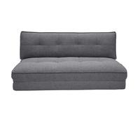 Chauffeuse 2 places convertible en tissu gris SALLY