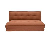 Chauffeuse 2 places convertible en tissu terracotta SALLY