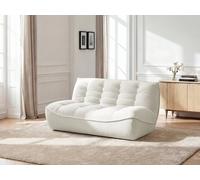 Chauffeuse 2 places pour canapé modulable SERENA tissu chiné blanc BOBOCHIC 2 places Blanc