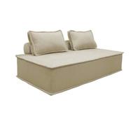 Chauffeuse 2 places pour canapé modulable tissu capitonné beige