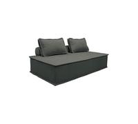 Chauffeuse 2 places pour canapé modulable tissu capitonné gris