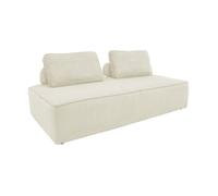 sweeek - Chauffeuse 2 Places pour canapé modulable Velours côtelé crème