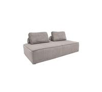 Chauffeuse 2 places pour canapé modulable velours côtelé gris clair
