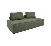 sweeek - Chauffeuse 2 Places pour canapé modulable Velours côtelé Vert