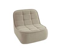Chauffeuse bouclette texturée 1 place beige L 93 x P 104 x H 85cm - Boni