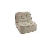 | Chauffeuse bouclette texturée 1 place beige L 93 x P 104 x H 85cm - Boni