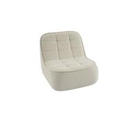 | Chauffeuse bouclette texturée 1 place blanc cassé L 93 x P 104 x H 85cm - Boni